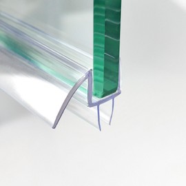 MCOCOD 36" Shower Door Bottom Seal Strip for 1/2" (12mm) Glass – Ultra Clear Polycarbonate Shower Door Sweep, Single Pack
