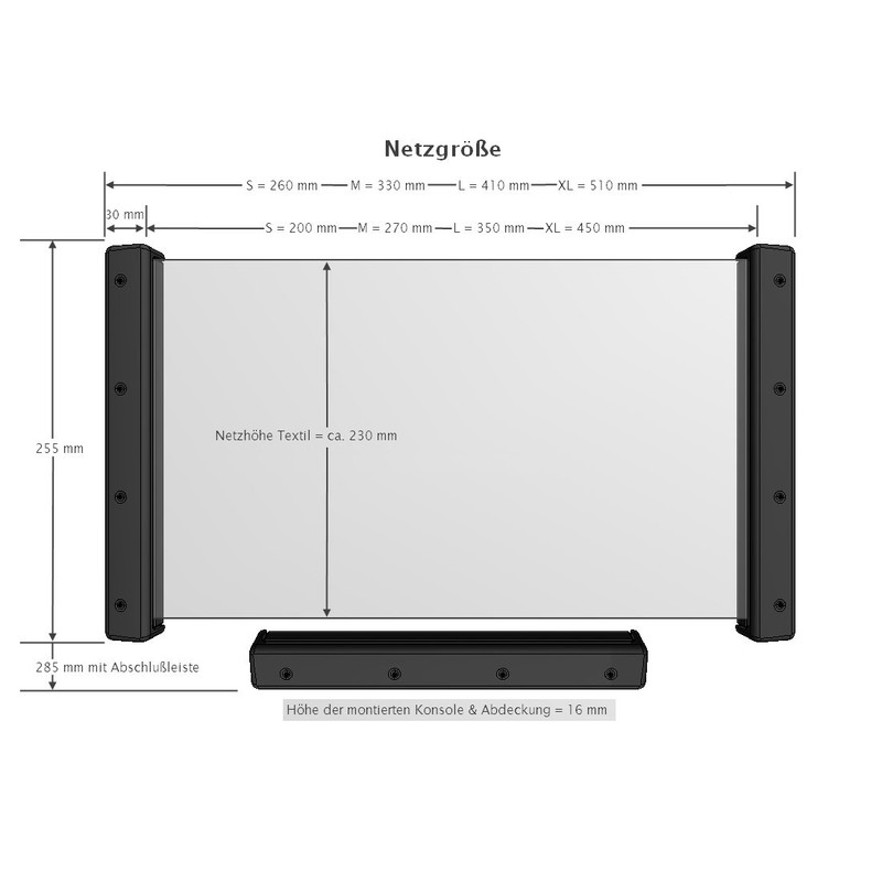 KiiPER Interior Net Complete Set XL 510 x 255 mm