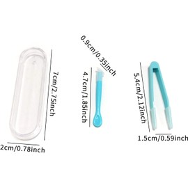 Galepromot Blue Contact Applicator, Contact Lens Remover Tool, Contact Lens Applicator Tool, Inserter/Remover+Tweezer with Soft Tip, for Contact Lens Cases Health and Household, Contact Lens Cases