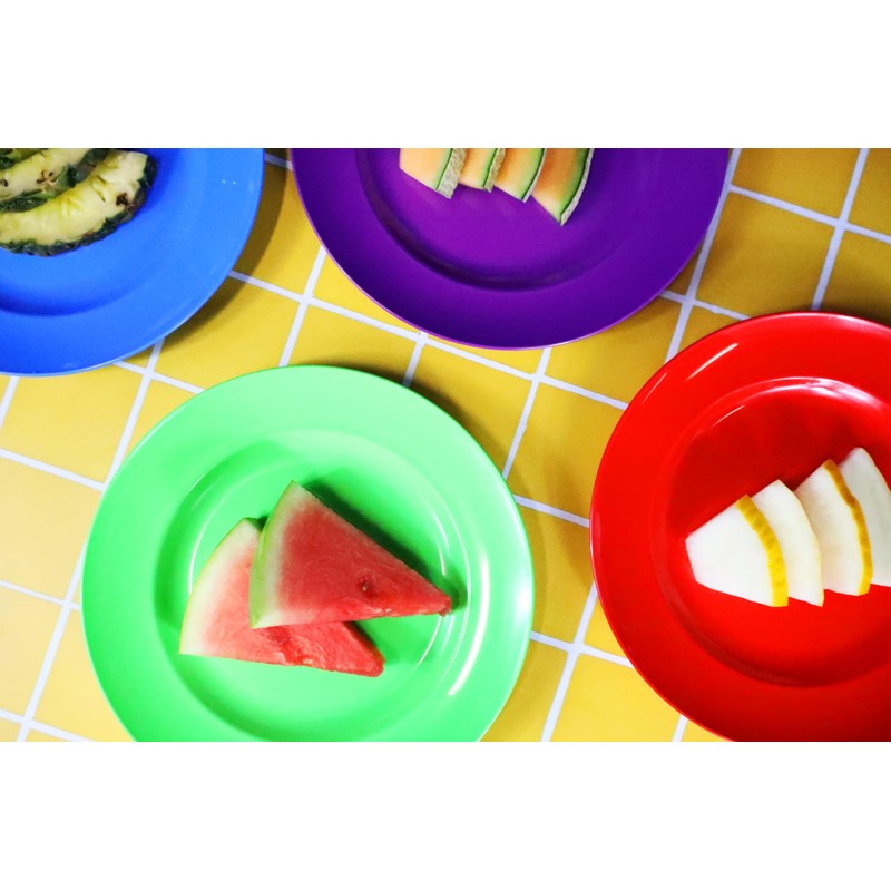 Harfield Green Pack of 4 Children's Dinner Dessert Plates 21.5cm