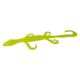 Tackle HD 12-Pack Lizard Fishing Lure, 6-Inch Soft Plastic Fishing Lures for Bass Fishing, Bass Lures with Massive Curly Tail, Freshwater Lizard Fishing Bait, Chartreuse