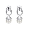 JOLCHIF Silver and Pearl Drop Dangle Earrings for Women 18K