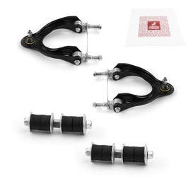 Metrix Premium Chassis Parts - 4 PC Front L/R Upper Control Arm & Front Sway Bar Stabilizer End Link Kit Fits 93-97 Honda Civic del Sol, 92 Civic, Replacement RK90449, RK90448, K90123, Made in Europe
