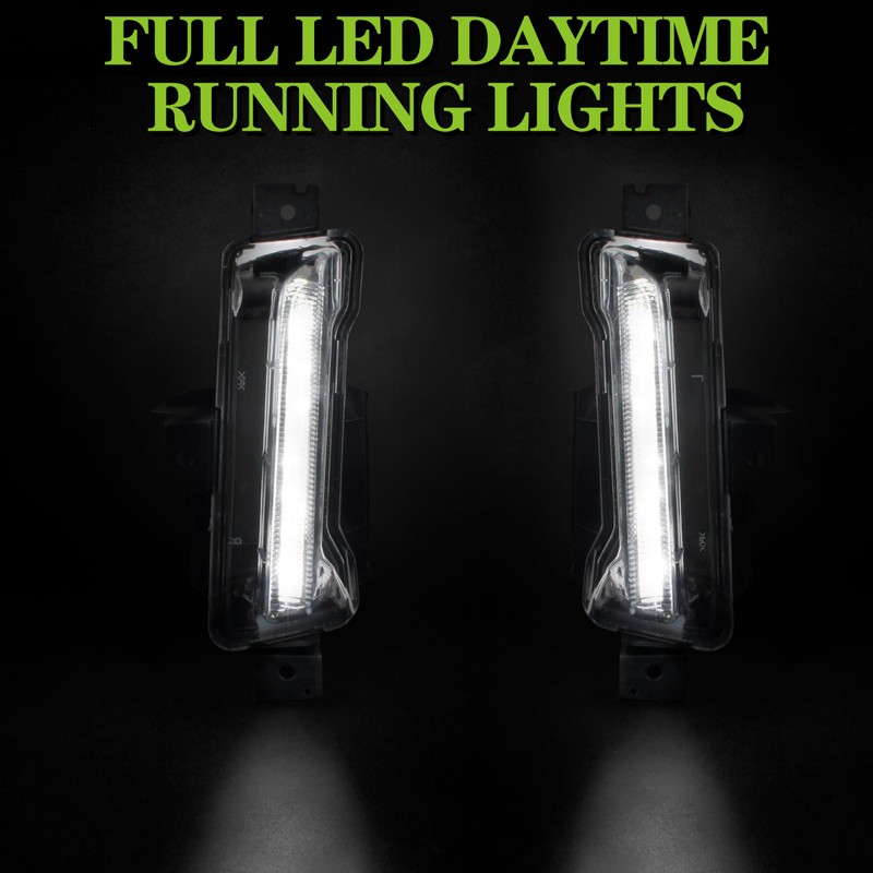 KAKABAS LED DRL Fog Lights Compatible with 2016-2018 Chevy Camaro