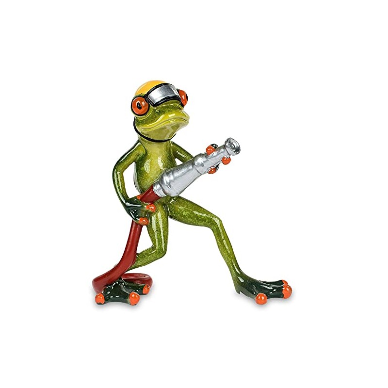 Set of 2 Decorative Figures – FROG Frogs FIRE BRIGADE
