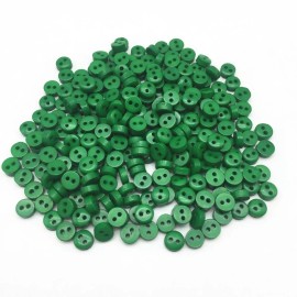 Shelly's Buttons and More Tiny Round Green Buttons - 1/4" Doll Clothes Quilt Sew  - Shelly's Buttons