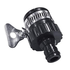 DAZZLUXE 1 Piece Black Faucet Connector, Faucet Adapter, Tap Adapter, Garden Hose, Round Pipe Adapter, Black Tap, Suitable for Kitchen, Bathroom, Toilet