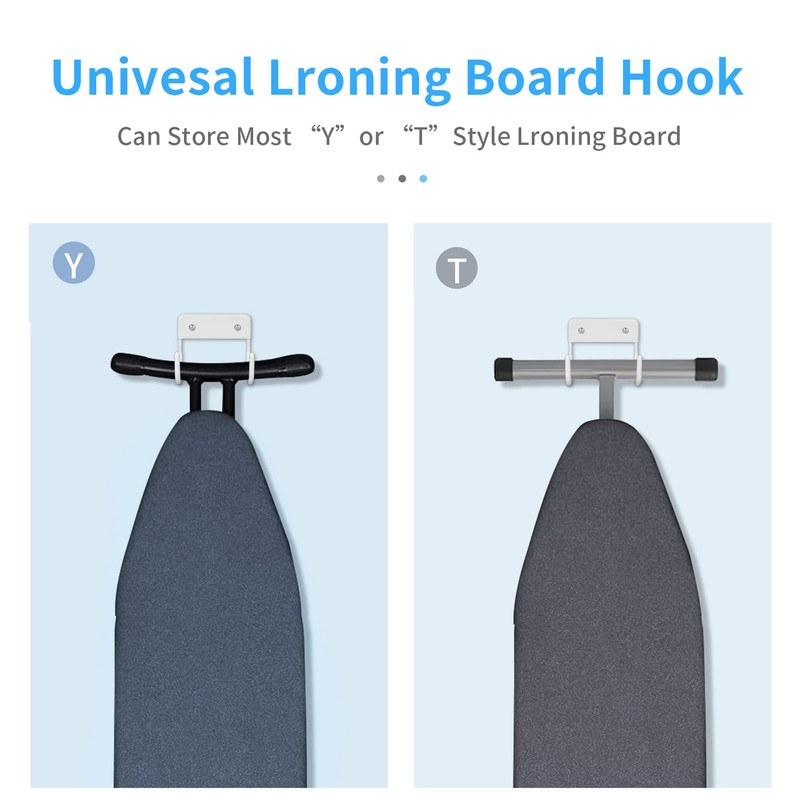 BiJun Ironing Board Hanger Wall Mount, Ironing Board Hanger with