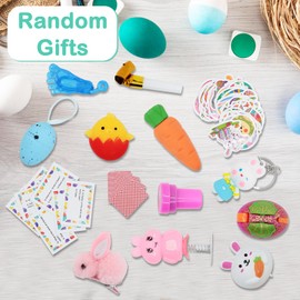 Easter Party Table Favor Set for Kids 12PCS Non-Snap Easter Crackers with Classroom Prizes Easter Basket Stuffers Goodie Bags Easter Egg Fillers Bulk for Table Decorations Toys Gifts for Kids