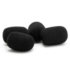 Okuli Pack of 4 x Replacement Foam Sponge Microphone Tips Pads For Headphones - 20mm