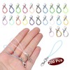 sourcing map 200Pcs Clasp Cords Clasp Strap Lanyard Charm Short