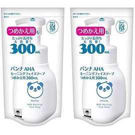 Panna AHA Morning Face Soap Refill, 10.1 fl oz (300 ml) x 2 Packs