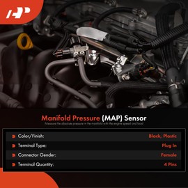 A-Premium Manifold Pressure MAP Barometric Sensor Compatible with Mazda CX-5 2013-2021, 3 2012-2021, 6 2014-2021 2.0L 2.2L 2.3L 2.5L