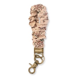 ANDI - Llavero de pulsera para mujer, con cierre de clip, cordón elástico para muñeca, llavero para llaves de coche, Llavero rústico de flores, Keychain