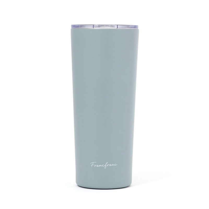 Francfranc Stainless Steel Tumbler with Lid, 650ml, Blue
