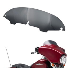 IZX Fit for Harley Touring Street Glide Electra Glide FLHX FLHT FLHTCU Ultra Classic Glide FLHX FLHTK Tri Glide 1996-2013 Motorcycle Windscreen 5" Round Fairing Wind Deflectors Windshield (Smoked)
