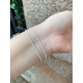 Mesaro Bracelet, Women's, Men's, 2 Strand Bracelets, Adjustable Length, Silver, Accessories, Chain, Simple, Platinum Plated, Metal Allergy, Birthday, Mother's Day, Gift, Beautiful Box Included, Copper