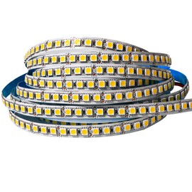 Tesfish 12 V LED Strip Light, Warm White 3000 K 5 m LED Strip Light 10000 LM Super Bright SMD 5050 IP20 Total 600 LEDs LED Strip LED Light Strip for Bedroom, Kitchen, Advertising Decoration