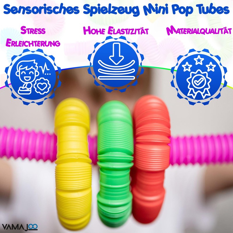 VAMAJOO Children's Sensory Tubes, Pop Tubes, Kids Tubes, Pop Tubes,