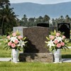 Cemetery Vases with Spikes, Metal Grave Flowers Holder with Draining