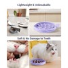 Coomazy 2-in-1 Silicone Slow Feeder Dog Cat Bowls, Lick Mat