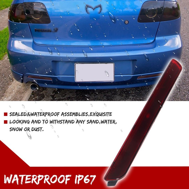 KENRTIR for 2004-2009 Mazda 3,2007-2009 Mazdaspeed3 Rear Fog Bumper Reflector
