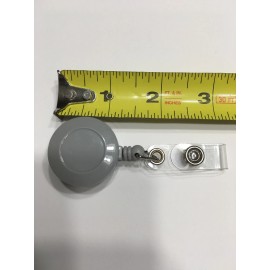 NEW 5 Pack Of  Retractable Reel Badge Holders, Gray, Belt Clip.