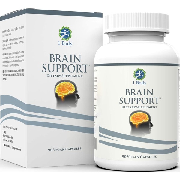 Brain Support Focus Supplement Pills - Support Healthy Brain Function with Nootropics, Improve Memory and Boost Focus - Alpha GPC, Lions Mane Extract, Bacopa Monnieri