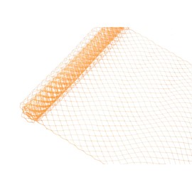 Russian Birdcage Veil Millinery Netting 10" Wide - Orange - Sold by The Yard