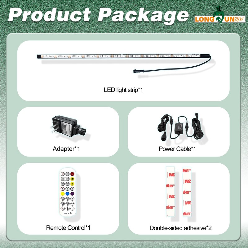 Gepas LONGRUNNEW Replacement 35.4'' LED Light Strip Color Changing for