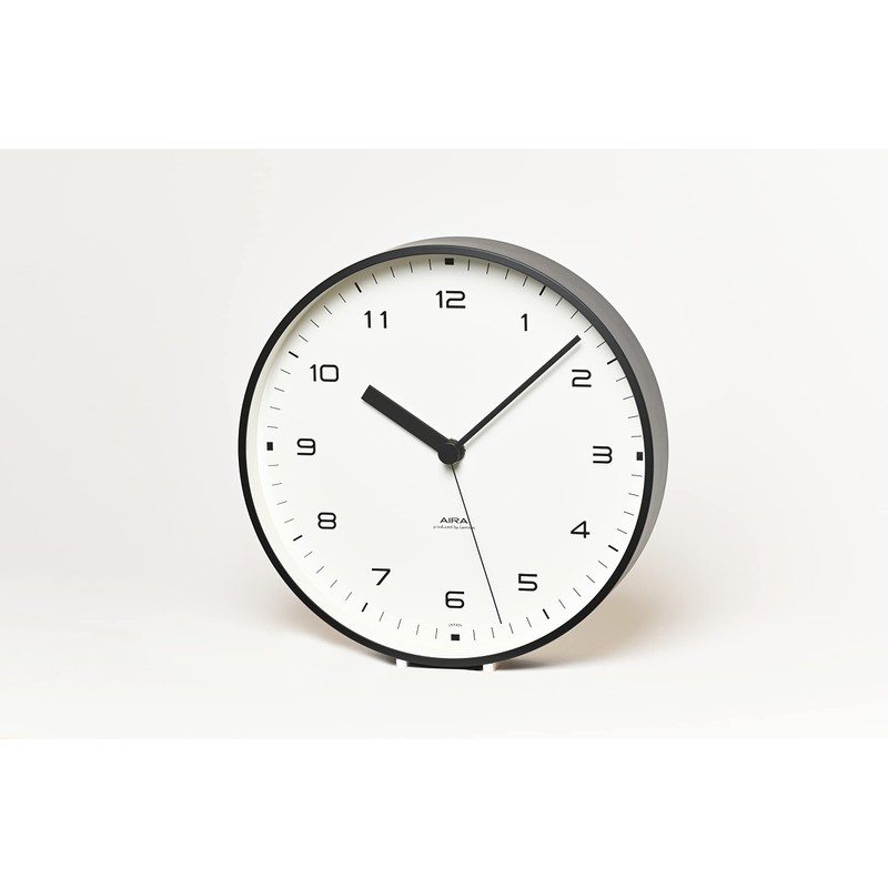 Lemnos LC18-03 WH Lemnos Wall Clock, AIRA AERA, Analog, Aluminum,