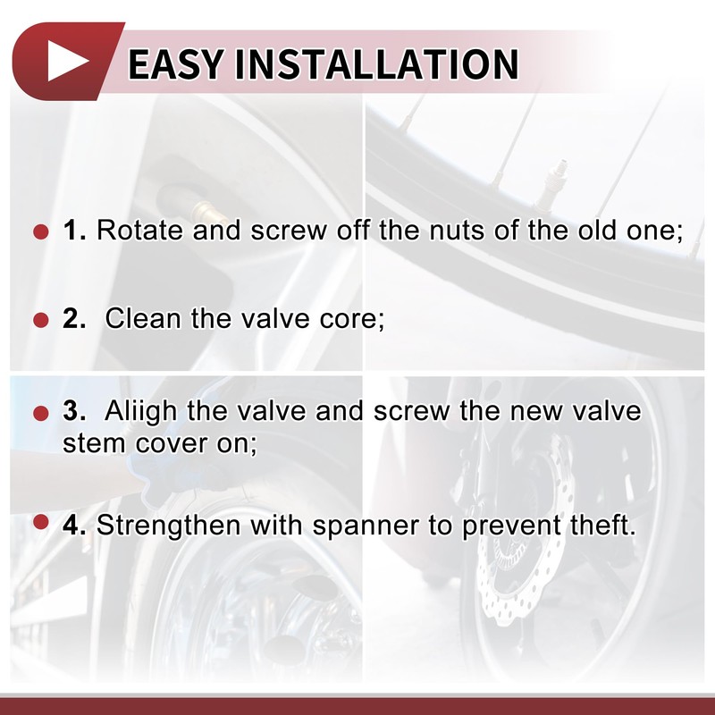 HEROFFIX 4 Pcs Stylish Tire Valve Stem Caps 15mm Tyre