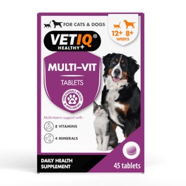 VETIQ Multi-Vit Tablets support gut, skin, and immune health with 8 vitamins, 4 minerals, and prebiotics—perfect for physical performance, stress, recovery, and lactation. 45 Tablets