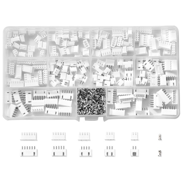 Litorange 500PCS 2.54mm 2/3/4/5/6 Pin Housing JST Adapter Cable Connector