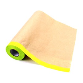 AZH Paint Masking Paper with Adhesive 18in x 50Ft Pre-Taped Masking Paper for Painting Tape and Drape Painters Paper Roll for Automotive Furniture Wall Protection
