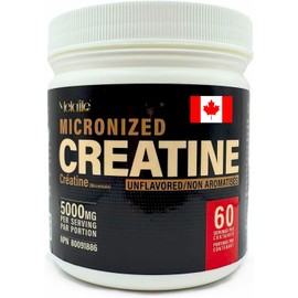 MetaLife 100% Pure Creatine Monohydrate Micronized Powder 300g, Canada-Made, for Muscle Growth, Strength & Performance – No Additives, Unflavored, Ideal for Athletes & Fitness Enthusiasts , Vegan, Non-GMO, Gluten Free, Soy Free