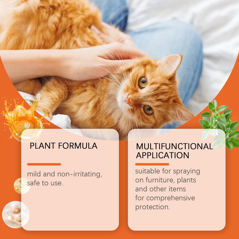 Roseye Cat Deterrent Spray for Indoor, Natural Boundary Aid, 3.38oz