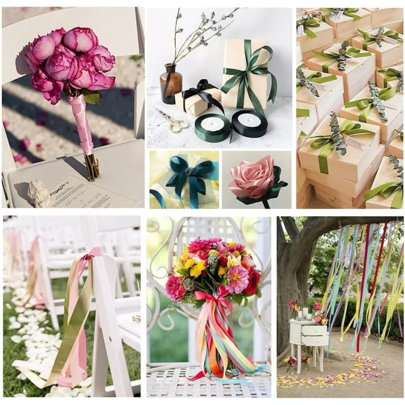 DREAMINHEART Cinta Popotillo, 10 Rollos, 3.8 Cm, 225 Metros