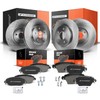A-Premium Front & Rear Vented Disc Brake Rotors + Ceramic
