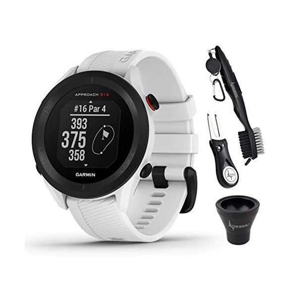 Garmin Approach S12 Premium GPS Golf Watch, White and Wearable4U