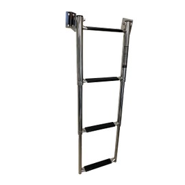 classAcustoms #77060204 4 Step Telescoping Boat Ladder | Transom Mount Ladder | 304 Stainless Steel Boat Ladder | Deck Boat | Ski Boat | Polished Stainlees Boat Ladder