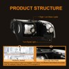 DimFlux Headlight Assembly Headlights Kit Compatible with 1994-2001 Dodge Ram