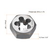 sourcing map Hex Threading Die M12 x 1.75 Metric Thread