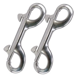Yeebline Double Ended Bolt Snap Hook, 2-Pack 4.5 Inch 316 Stainless Steel Marine Grade Double End Trigger Snaps Metal Clips for Diving, Dog Leash, Key Chain, Horse Tack, Pet Feed Buckets