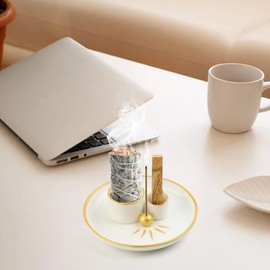 FEMONGY Incense Stick Holder, Ceramic Incense Holder, Meditation Accessories, Incense Burner, Incense Burner, Incense Cone Holder for Home Decoration, Meditation and Yoga