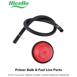 Hicello 70682A 32180C Primer Bulb Compatible with Tecumseh AV520 HMSK100 HMSK105 HMSK110 Engine Replacement for MTD Craftsman Troy-Bilt Ryobi Bolens Lawn-Boy Yard Machines Snowblower