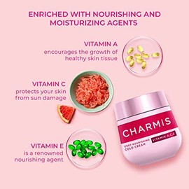 Crema fría hidratante Charmis de 175 ml con vitamina A, C y E