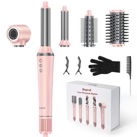 5 in 1 Hair Styler - Professional High Speed Hot Air Styler, Frizz-Free Hair Dryer Brush, No Heat Damage Air Styler Wrap - Hair Dryer, Curl, Volumize, Straighten,Gifts for Women, Travel