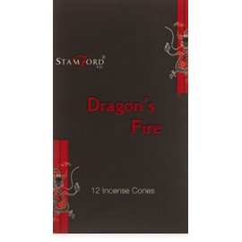 Stamford 37180 Black Incense Cones Dragons Fire - Spiritual Incense Cone - Zen Meditation Gifts - Organic Cone Insence - Insense - Mythical - Incense Burner Cones - Scented Cones