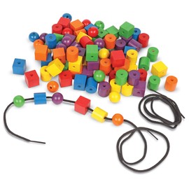 Learning Resources Beads in a Bucket, Lacing Beads, Fine Motor Skills, Set of 110, Ages 3+